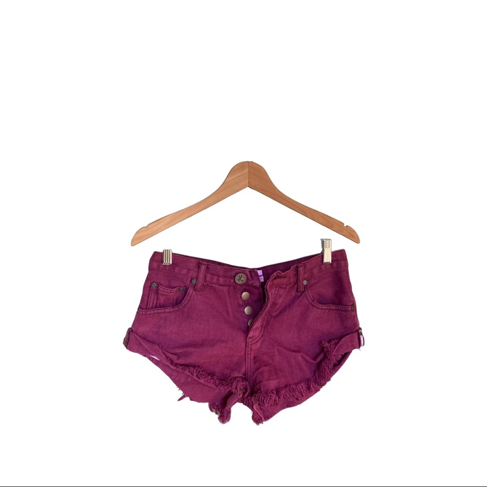 One teaspoon red shorts
